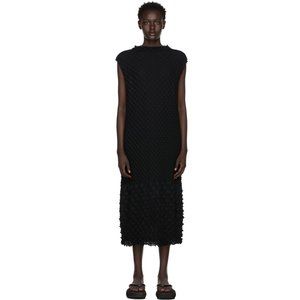 ISSEY MIYAKE Wool Shell Knit Long Dress